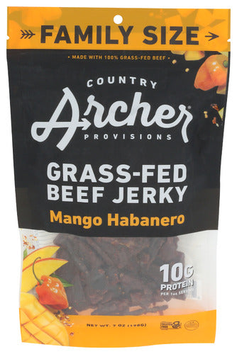 Country Archer
Jerky Beef Teriyaki, 7 OZ.Country Archer 
Jerky Beef Mngo Habnro, 7 OZ.