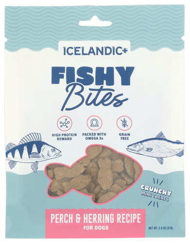 ICELANDIC PLUS DOG TRT FISHY BITES - 2 OZ