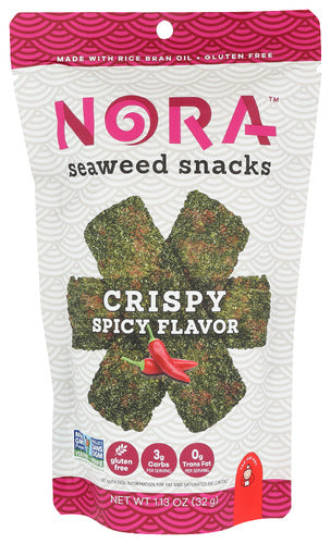 Nora Snacks Seaweed Crispy Spicy, 1.13 OZ.