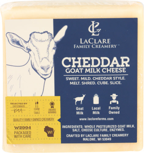 LACLARE FARMS CHEESE GOAT CHEDDAR - 6 OZ