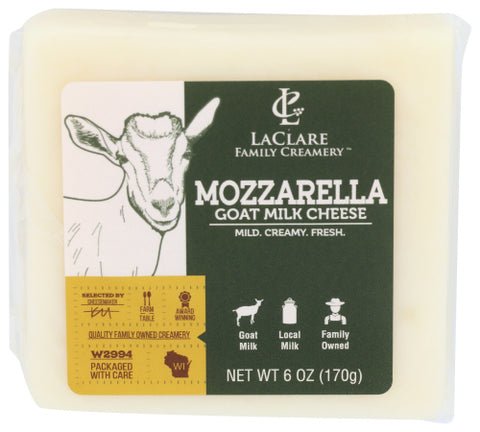 LACLARE FARMS CHEESE GOAT MOZZRLLA WMLK - 6 OZ