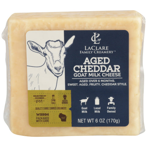 LACLARE FARMS CHEESE AGD GOAT CHD CHUNK - 6 OZ