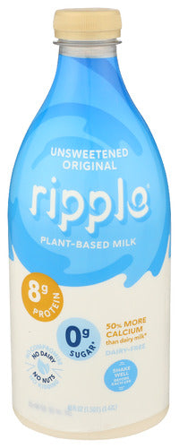 Ripple Milk Unsweetened Original, 48 FO.