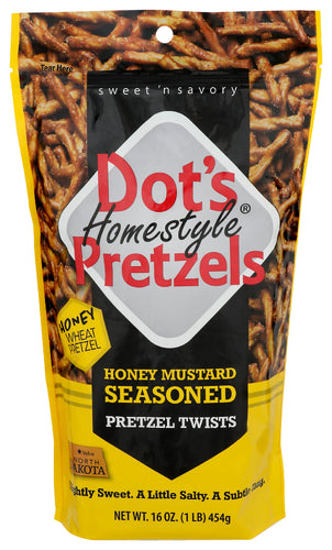 Dots Homestyle 
Pretzels Honey Mustard, 16 OZ.