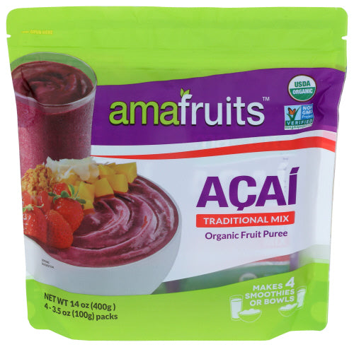 AMAFRUITS ACAI TRDTNL MIX W GUARANA - 14 OZ