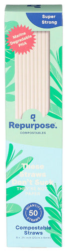 Repurpose Straws 50Pc Compostble, 50 EA