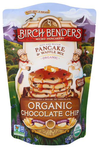 Birch Benders 
Mix Pncke Add Wtr Choc Ch, 16 OZ.