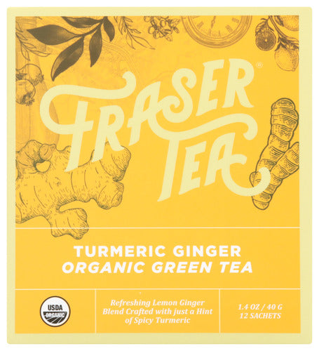 FRASER TEA TEA GREEN TURMERC GNGR - 1.4 OZ