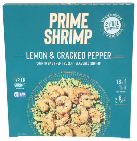 Prime Shrimp Shrimp Lemn Cracked Ppr, 8 OZ.
