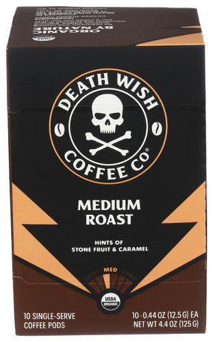 Death Wish Coffee 
Coffee Ss Medium Roast, 10 CP.