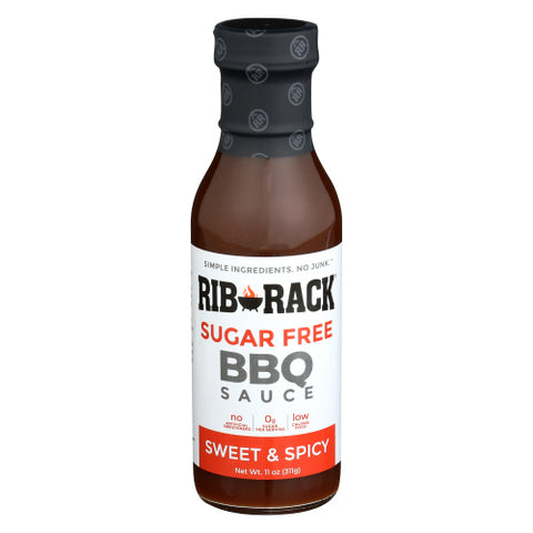 Rib Rack Sauce Bbq Sweet Spicy Sf, 11 OZ.