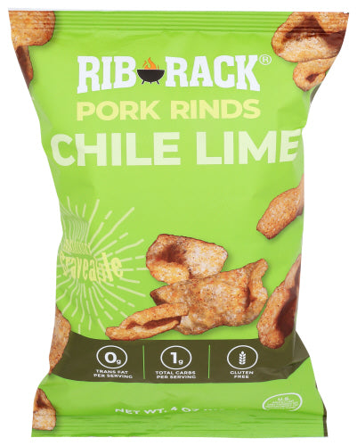 Rib Rack Pork Rinds Chile Lime, 4 OZ.