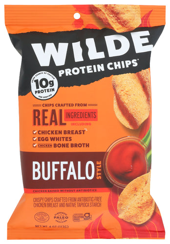 WILDE SNACKS CHIPS PROTEIN BUFFALO - 4 OZ