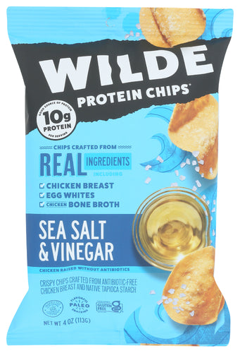 WILDE SNACKS CHIPS PROTEIN SSALT VNGR - 4 OZ