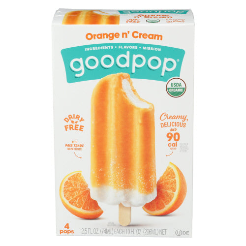 GOODPOPS POP 4CT ORANGE N CREAM - 10 FO