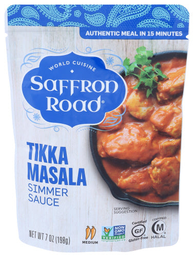 Saffron Road Sauce Simmer Tikka Masala, 7 OZ.
