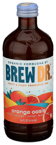 BREW DR KOMBUCHA KOMBUCHA ORANGE OASIS - 14 FO