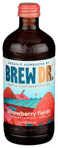 BREW DR KOMBUCHA KOMBUCHA STRAWBERRY - 14 FO