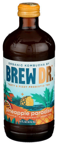 BREW DR KOMBUCHA KOMBUCHA PINEAPPLE - 14 FO