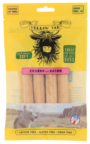 YELLOW YAK DOG CHEW BHURRO BACON - 4 OZ
