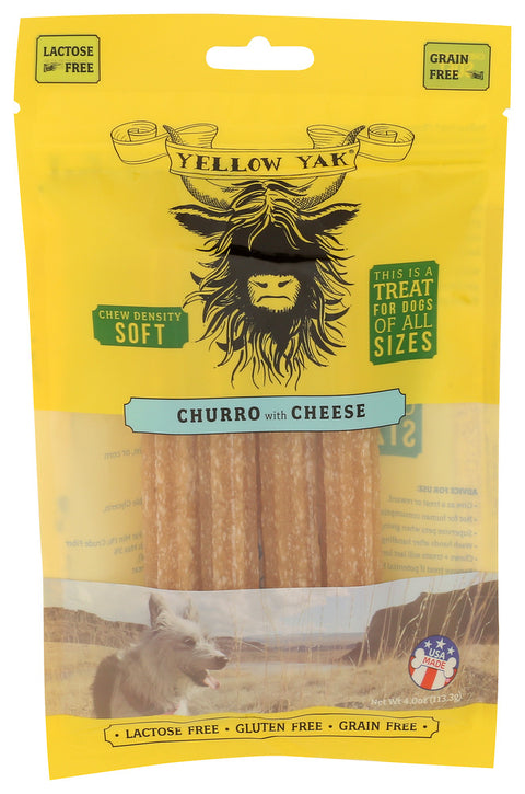 YELLOW YAK DOG CHEW CHURRO CHEESE - 4 OZ
