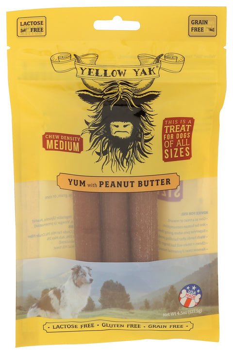 YELLOW YAK DOG CHEW PEANUT BUTTER - 4.5 OZ