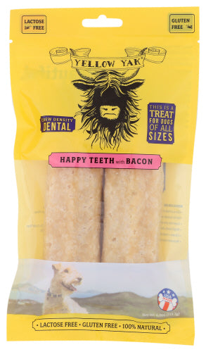 YELLOW YAK DOG TREAT YAK DENTAL BACN - 4 OZ