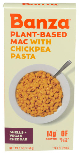 Banza 
Shells Mac N Cheese Chddr, 5.5 OZ.