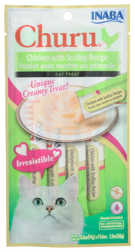 INABA TREAT CAT CHKN SCALLOP - 2 OZ