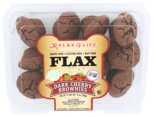 FLAX4LIFE BROWNIE DARK CHERRY FRZN - 14 OZ