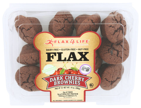 FLAX4LIFE BROWNIE DARK CHERRY FRZN - 14 OZ