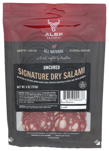 ALEF SAUSAGE SALAMI SIGNATURE DRY - 4 OZ