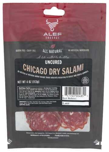 ALEF SAUSAGE SALAMI CHICAGO DRY - 4 OZ