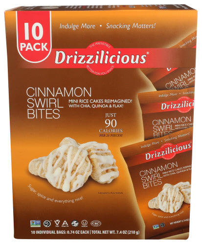 DRIZZILICIOUS RICE CRISP CNMN SWRL 10PK - 0.74 OZ