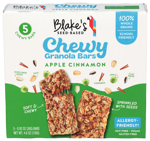 Blakes Seed Based 
Bars Chewy Appl Cinn 5Ct, 4.6 OZ.