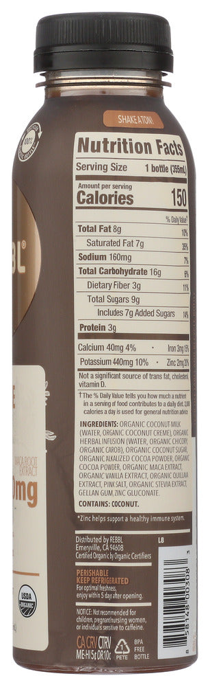 Rebbl Inc Elixr Maca Mocha Org, 12 OZ.