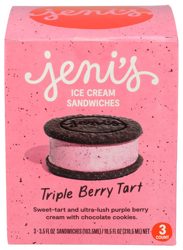 JENIS SPLENDID ICE CREAMS DESSRT SDWH TRPL BRY TRT - 10.5 OZ