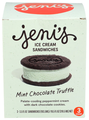 JENIS SPLENDID ICE CREAMS DESSRT SNWCH MNT CHC TRF - 10.5 OZ