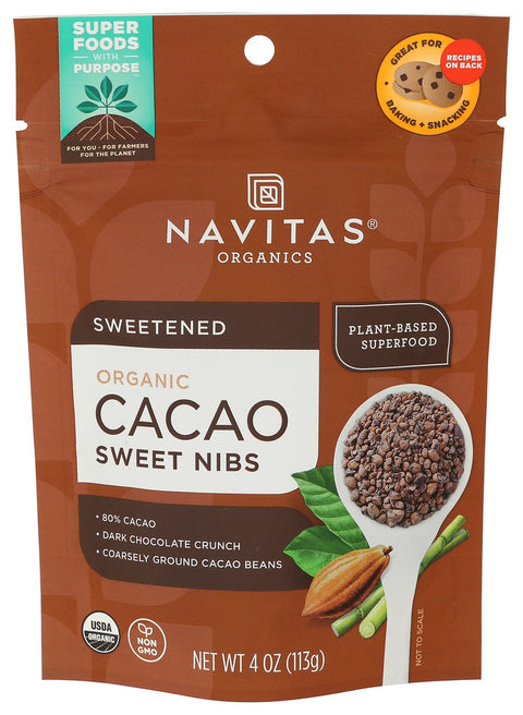 Navitas Cacao Nibs Swtnd Org, 4 OZ.
