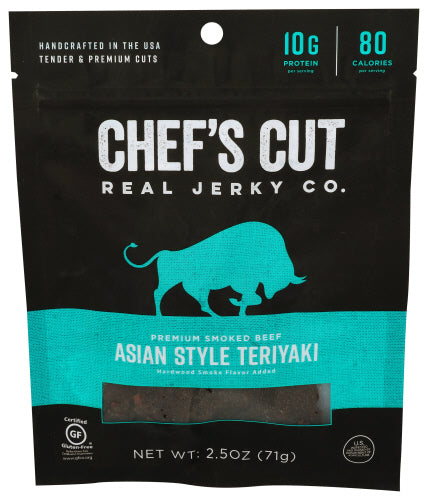 Chefs Cut 
Jerky Rl Stk Asn Tryki, 2.5 OZ.