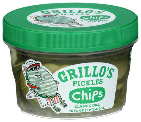 GRILLOS PICKLES CHIPS DILL ITALIAN - 16 OZ