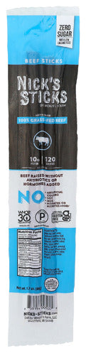 Nicks Sticks Snack Beef Stx Grass Fed, 1.7 OZ.