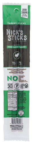 Nicks Sticks Snack Trky Stx Free Rang, 1.7 OZ.
