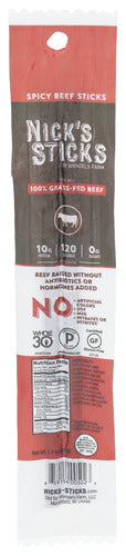 Nicks Sticks Snack Beef Stx Spcy Grass Fd, 1.7 OZ.