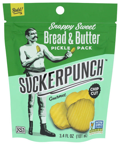 SUCKERPUNCH PICKLE CHIPS BREAD BUTTER - 3.4 OZ