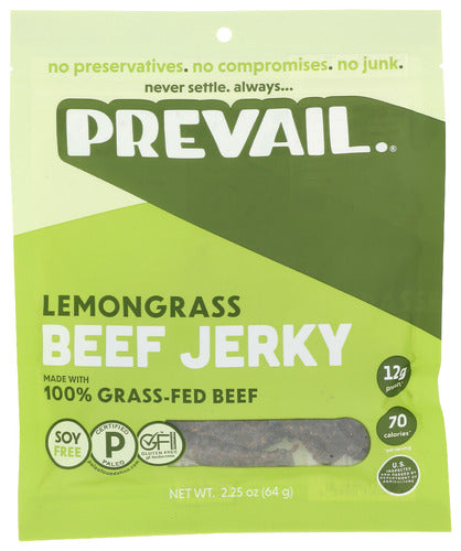 Prevail Jerky Beef Lemongrass, 2.25 OZ