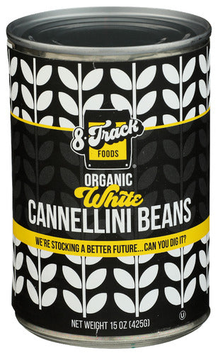 8 Track Foods 
Cannellini Beans Whte, 15 OZ.