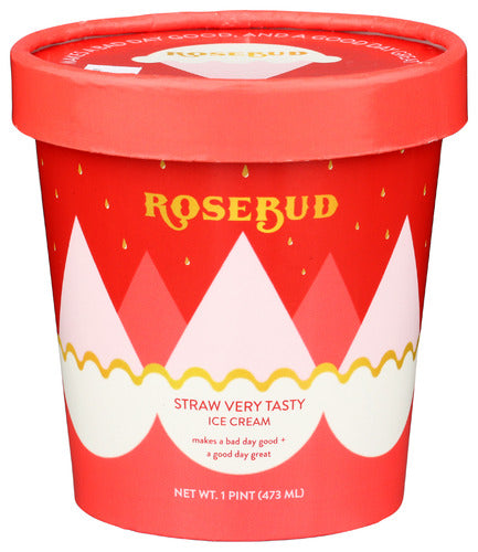 ROSEBUD ICE CREAM ICE CRM STRAWVERY TASTY - 16 OZ