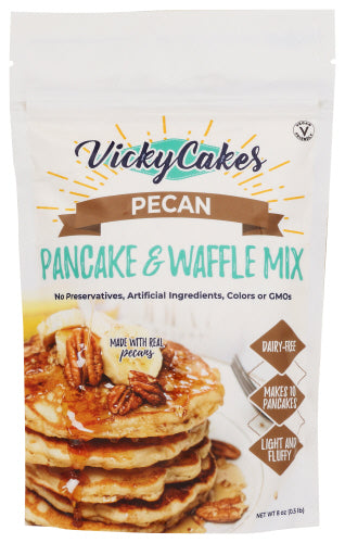 VICKY CAKES PANCAKE MIX PANCAKE WAFFLE MIX PECAN - 8 OZ