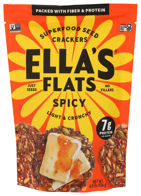 ELLAS FLATS CRACKER ELLAS FLATS SPCY - 4.8 OZ